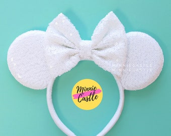 White Mickey Ears, White Mouse Ears, Mickey Ears, Minnie Ears, Mouse Ears Headband, Mickey Ears, Mickey Ears, Mouse Ears, Characters Ears