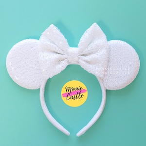 White Mickey Ears, White Mouse Ears, Mickey Ears, Minnie Ears, Mouse Ears Headband, Mickey Ears, Mickey Ears, Mouse Ears, Characters Ears