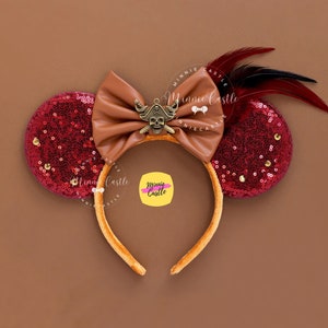 Pirates Mickey Ears, Mickey Ears, Pirates Mouse Ears, Caribbean Minnie Ears, Minnie Ears, Captain Hook Mouse Ears headband, Characters Ears