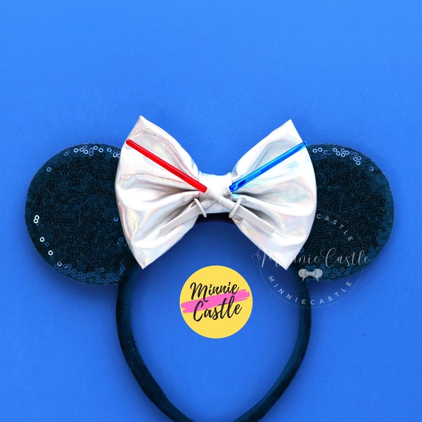 Lightsaber Mickey ears, S Wars Mouse ears, Mickey Ears, Lightsabers Ears, Minnie Ears, Mouse Ears Headband, Characters Ears, Mickey Ears
