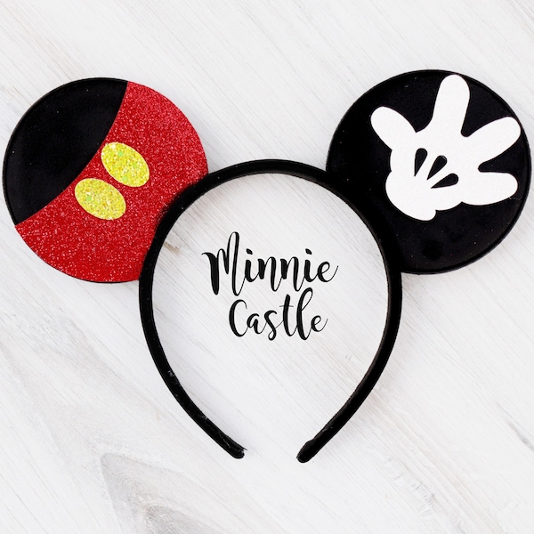 Boy Mickey ears, Mickey Ears, Men Mouse ears , Mickey Hand and Pants Mouse Ears, Minnie Ears, Mouse Ears Headband, Birthday Ears