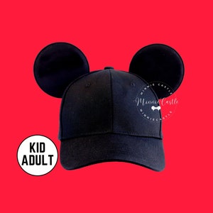 Mickey Ears Hat, Mickey Ears Baseball Cap, Mouse Ears for Adults and Kids, Boy Mickey Ears Baseball Hat, Minnie Ears Hat, Men Mouse Ears Hat