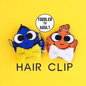 Coral Reef Friends Mouse Ears Hair Clips for Kids & Adults | Costume Alligator Hair Pin | Family Gift