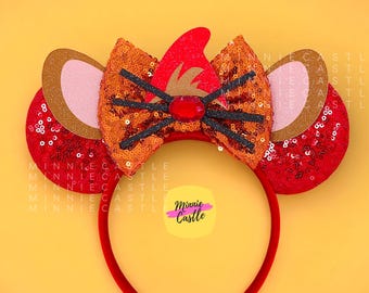 Jaq Mouse Mickey Ears, Mickey Ears, Jaq Minnie Ears, Cinderell Friend Minnie Ears, Mouse Ears Headband, Characters Ears for Kids & Adults