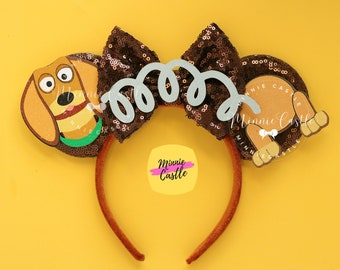 Coiled Spring Dog Mouse Ears | Wiener Puppy Toy Headband for Kids & Adults | Magical Theme Park Accessories