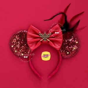 Pirates Mickey Ears, Mickey Ears, Pirates Mouse Ears, Caribbean Minnie Ears, Minnie Ears, Captain Hook Mouse Ears headband, Characters Ears
