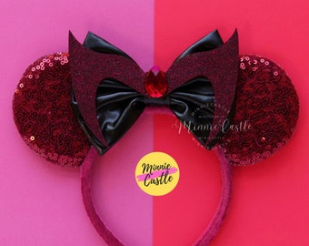 Scarlet Ears, Mickey Ears, Witch Mouse Ears, Minnie Ears, Super Hero Mouse Ears, Scarlet Mickey Ears, Super Girl Ears,  Mouse Headband