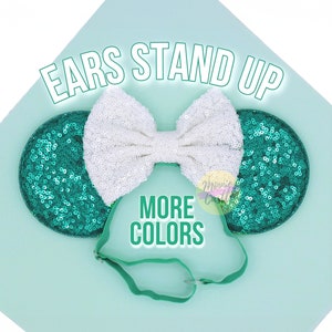 Minnie ears, Women adult Minnie Ears, Mouse  ears elastic headband, Mickey Ears, Mickey ears with stretch band, No headache headband
