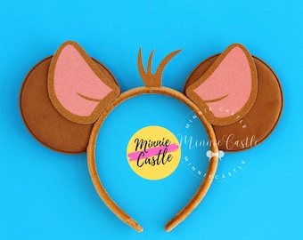 Kanga Roo Mouse Ears Headband: Suede Character Ears