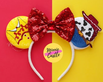 Jessie Ears, Jessie Mickey Ears, Toy Cowboy Mouse Ears, Mickey Ears, Cowboy Girl Mouse ears, Minnie ears, Mouse Ears Headband