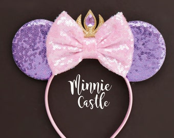 Rapunz Ears, Mickey Ears, Tangle Minnie Ears, Princess Ears, Minnie Ears, Mouse Ears headband, Mickey Ears, Characters Mouse Ears