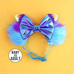Sully Ears, Sully Mickey Ears, Monsters Mickey Ears, Mickey Ears, Minnie Ears, Toddler and Adult Mickey Ears, Mouse Ears Elastic Headband
