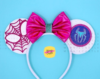 Mickey Spider Ears, Ghost Web Mouse Ear, Pink Spider Minnie Ears, Mickey Ear Headband for Adults and Kids, Super Hero Characters Ears