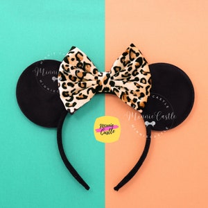 Leopard Minnie Ear, Mickey Cheetah Ears, Safari Mouse Ears, Minnie Ears, Animal Kingdom, Animal Print Headband for Adults and Kids