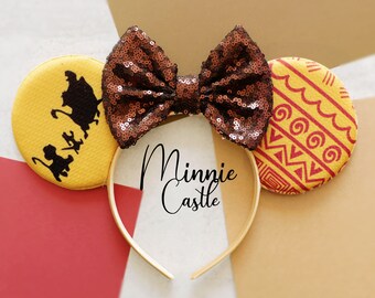 Mouse ears, Animal kingdom ears, Lion ears, Mouse ear headband, Jungle king ears for kids and adult