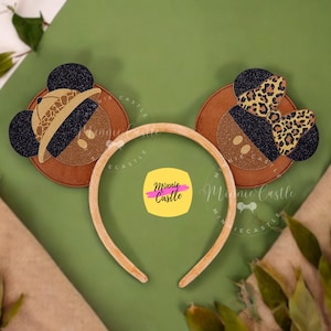 Safari Mickey Ears for Boys, Man Mouse Ear, Safari Tour Mickey Ear, Animal Kingdom Ear, Minnie & Mickey Ears, Mouse Ear Headband without Bow
