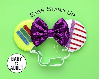 Infinity Ranger Mouse Ears Elastic Headband | Toy Box Friends Costume Gift for Baby Adults