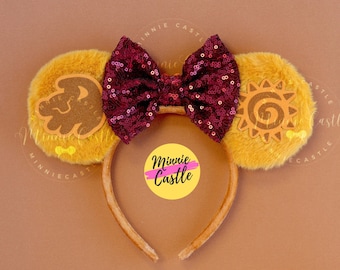 Lion Mickey Ears, Animal King Mouse Ears, Mickey Ears, Lion Fur Mickey Ears, Minnie Ears, Mouse Ears headband, Mickey Ears, Characters Ears