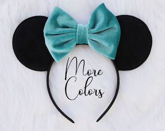 Minnie mouse ears, Minnie ears, Velvet Minnie mouse Disney ears headband, Minnie mouse ear headband, velvet Disney ears, Mickey mouse ears