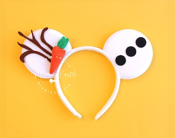 Olaf Mouse Ears: Snowman Mickey Ears Headband