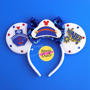 Mickey Cruise Ears, Cruise Mouse Ears, Minnie Ears, Wonder Cruise Mouse ears, Mickey Ears, Magic Cruise Mouse ears Headband, Nautical ears