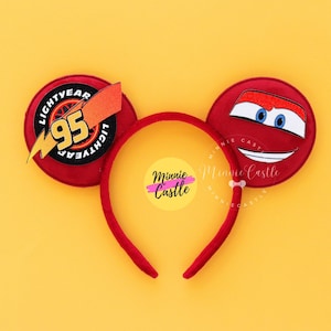 Cars ears, Cars Mickey Ears, McQueen Mouse Ears, Boy Mickey ears, Minnie ears, McQueen Ears, Characters Ears for Men, Mickey Ears headband