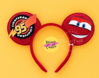 Cars ears, Cars Mickey Ears, McQueen Mouse Ears, Boy Mickey ears, Minnie ears, McQueen Ears, Characters Ears for Men, Mickey Ears headband