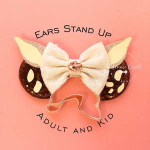 Bambie Minnie Ears, Bambie Mickey Ears, Mickey Ears, Mouse ears, Baby Mickey Ears, Bambi Minnie Ears Elastic headband, Adult Mickey Ears