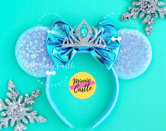 Elsa Mickey ears, Mickey Ears, Princess Minnie ears, Frozen Ears, Minnie Ears, Mouse Ears Headband, Mickey Ears, Characters Mouse Ears
