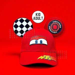 Cars Micky Mütze, Mausohren Mütze für Jungen, Red Rasse Mütze für Männer, Auto Thema Minnie Ohren, Mc Queen Mütze Geschenk für Kinder und Erwachsene, Baseballmütze