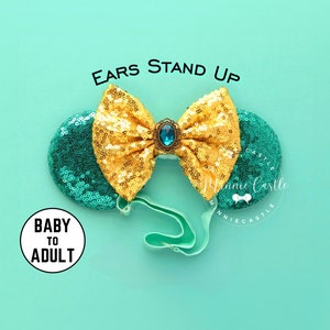 Jasmin Ears, Jasmin Mickey ears, Princess Mouse ears, Mickey Ears, Minnie ears, Mickey Ears with Elastic headband, Characters Ears