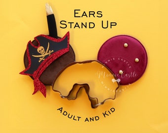 Pirates Mickey ears, Caribbean Mouse Ears, Boy Mickey Ears, Mickey Ears, Minnie Ears, Pirates Ears, Mouse Ears with Elastic headband