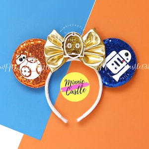 Galaxy Wars Mickey Ears, Mickey Ears, Robot Mouse Ears, Minnie Ears, Mouse Ears Headband, Metal Robot Mickey Ears, Characters Ears