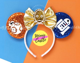 Galaxy Wars Mickey Ears, Mickey Ears, Robot Mouse Ears, Minnie Ears, Mouse Ears Headband, Metal Robot Mickey Ears, Characters Ears