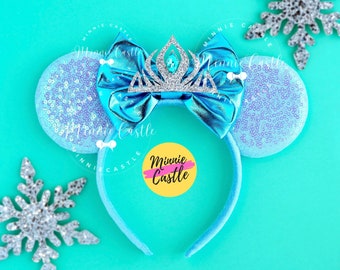 Elsa Mickey ears, Mickey Ears, Princess Minnie ears, Frozen Ears, Minnie Ears, Mouse Ears Headband, Mickey Ears, Characters Mouse Ears