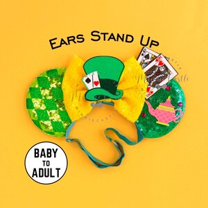 Mad Tea Party Mouse Ears | Hatter Elastic Headband | Kids Adults Costume Gift