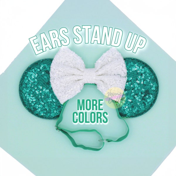 Minnie ears, Women adult Minnie Ears, Mouse  ears elastic headband, Mickey Ears, Mickey ears with stretch band, No headache headband