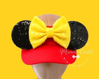 Mickey Visor, Mickey Ears Visor, Minnie Ears, Mickey Ears, Mickey Ears Hat, Black Mickey Visor, Mouse Ears Visor, Minnie Ears Hat