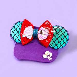 Disney Mermaid Visor Ariel Mermaid Visor With Mickey Ears - Disney Princess  main image 4