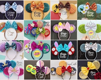 Minnie ears, princess Minnie mouse ears, princess ears, Mickey ears, Disney ears, birthday Mouse headband for gift, costume cosplay