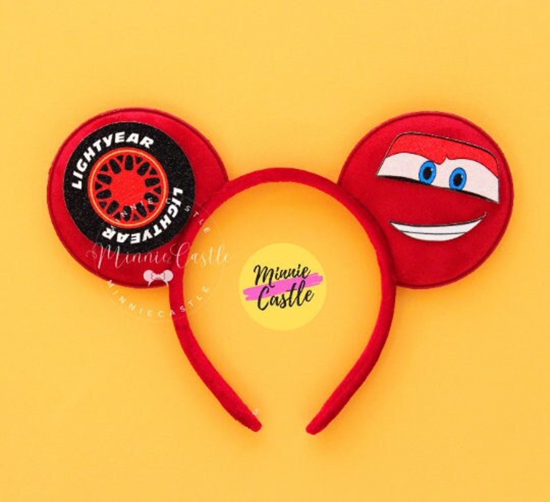 Cars Ears, Cars Mickey Ears, Mcqueen Mouse Ears, Boy Mickey Ears, Minnie Ears, Mcqueen Ears