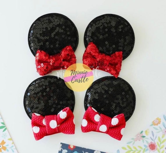 Mickey Ears Hair Clips, Mickey Ears, Mickey Ears, Mouse Ears  display picture 2
