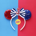 Cruise Nautical Mouse Ears Headband with Bow | | Magical Theme Park Accessories