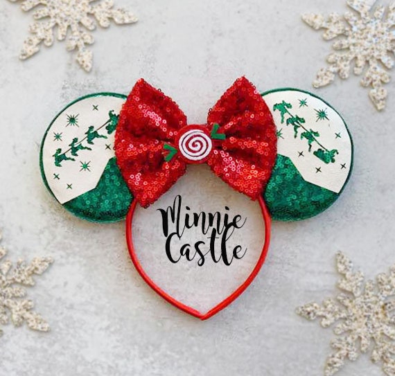Christmas Minnie Ears Christmas Ears Christmas Mickey Ears Etsy