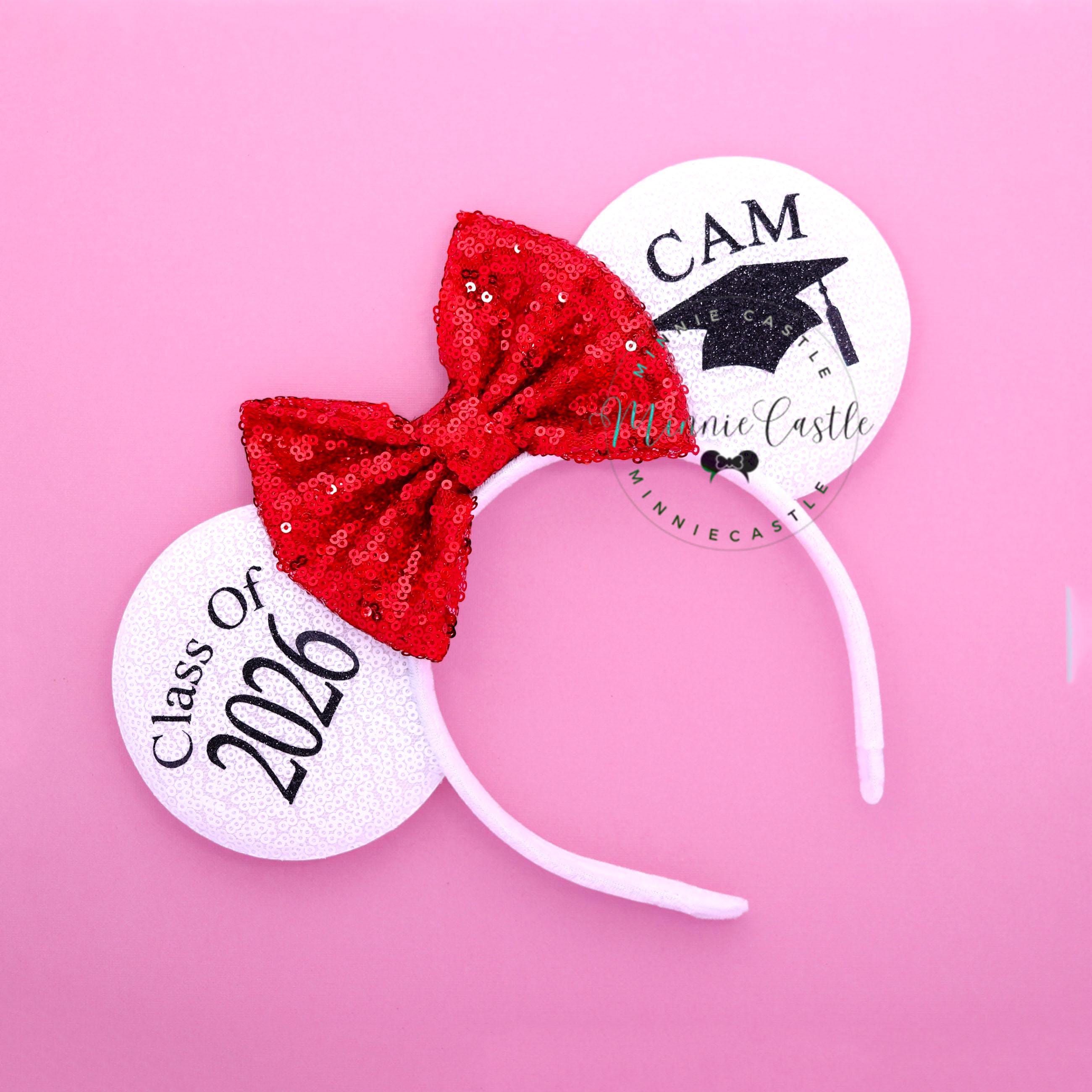 ミッキーマウス耳付きカチューシャ Class of 2026 Class of 2026 Mouse Ears, Mickey Ears, Custom Graduation Minnie