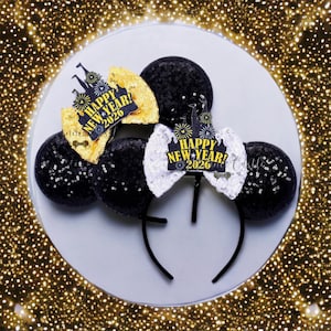 New Years Eve Ears, Mickey Ears, 2026 Mouse Ears, Minnie Ears, Happy New Year Party Headband, Magic World Castle Headband Kids and Adults