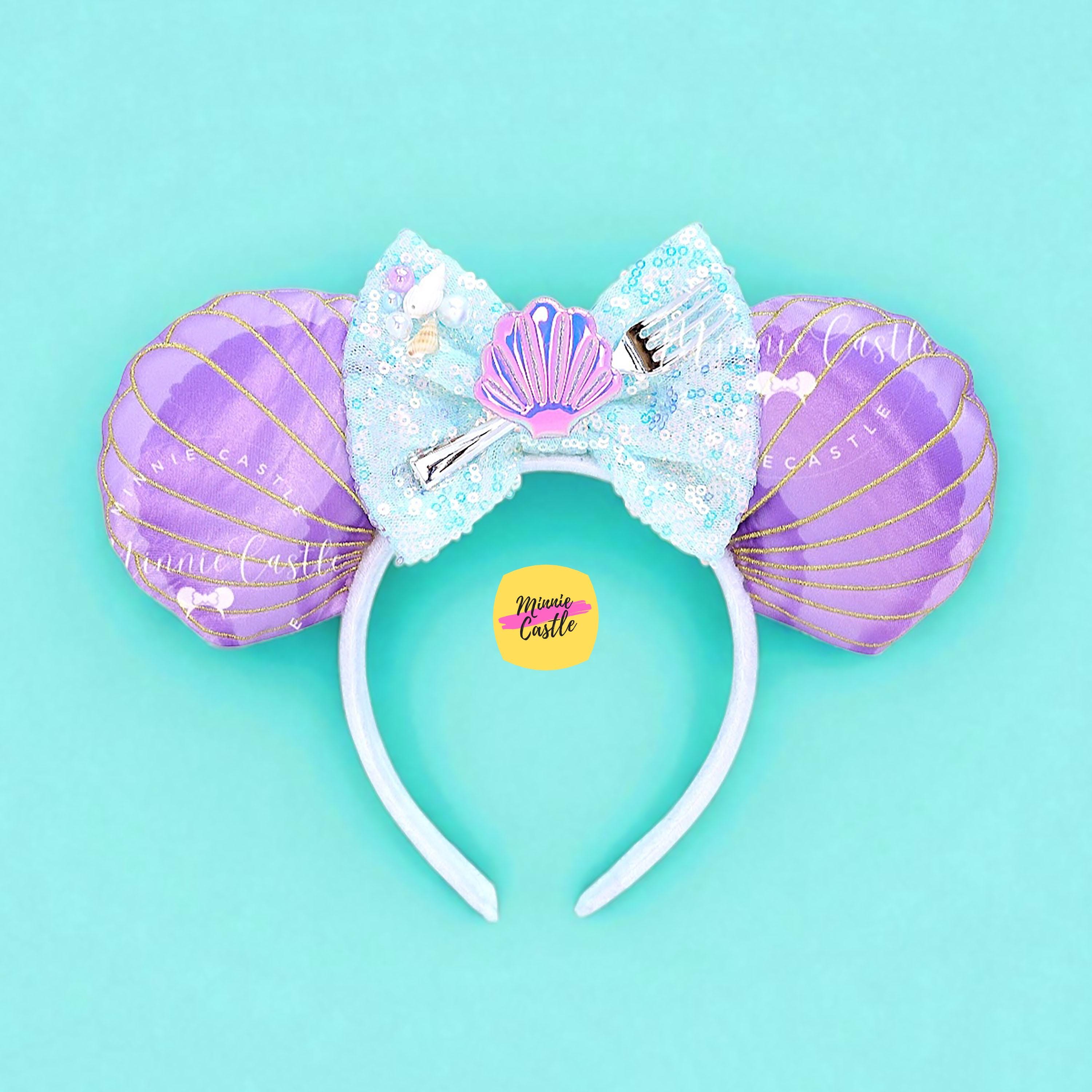 Puffy Seashell Mickey Ears: Mermaid Sequin Bow, Under the 