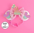 Pastel Castle Mouse Ears, Mickey Ears, Baby Toddlers Minnie Ears, Mickey head Mouse Ears, Mouse ears Elastic Headband for Kids & Adults