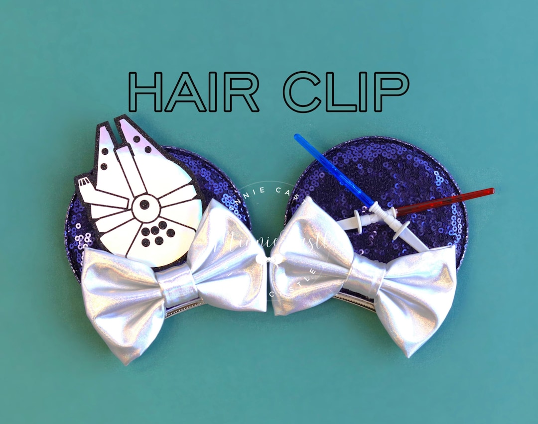 Lightsaber Mickey Ears Hair Clips, Adult Mouse Ears, Mickey Ears