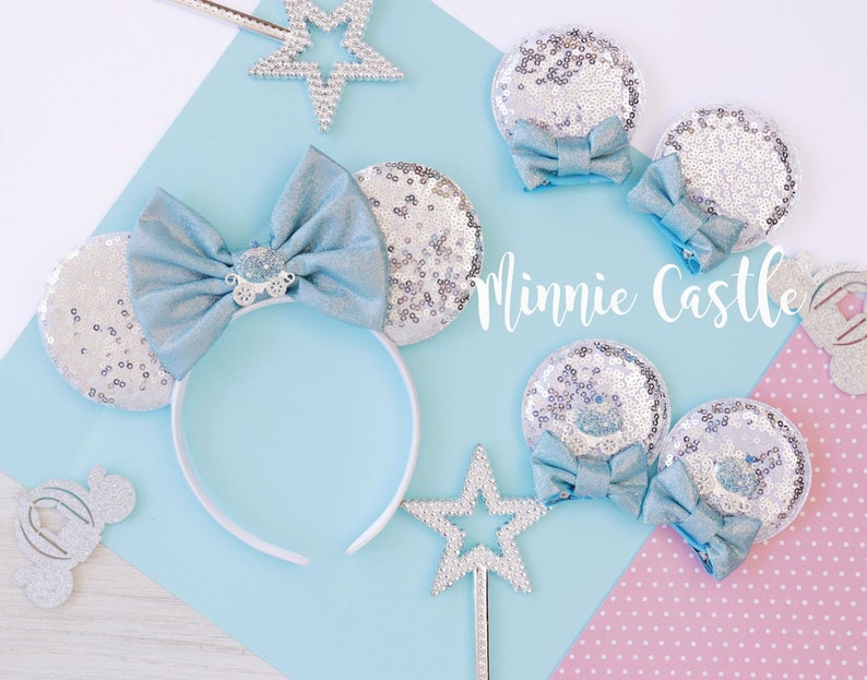 Inspiré de Cendrillon, pinces à cheveux oreilles de Mickey, oreilles de Minnie, oreilles de princesse, oreilles de Mickey, pince à cheveux oreilles de souris, oreilles de Mickey pour les enfants en bas âge image 4